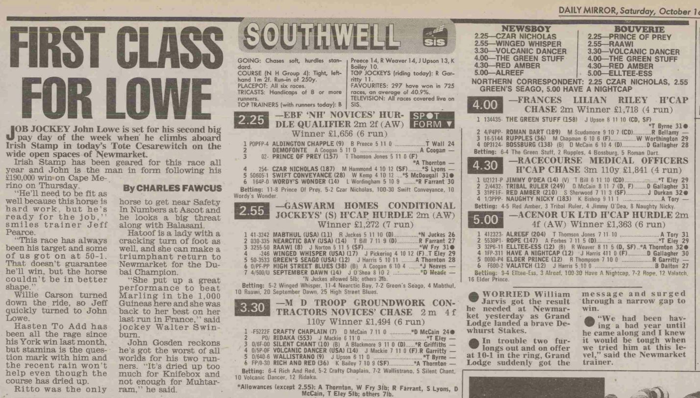 Southwell 16-10-93
